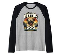 Life is Better with A Dog - Vintage Pug Raglan Baseball Tee