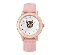 Life is Better with A Dog Women's Wrist Watches Leather Strap Watch Ladies Three-Hand Round Case Watches