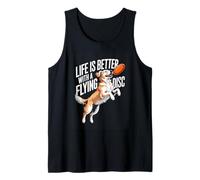 Life is Better with A Flying Disc Dog Frisbee Tank Top