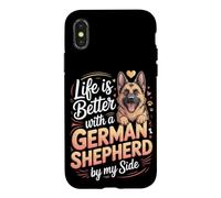Life Is Better With a German Shepherd by My Side GSD Case for iPhone X/XS