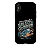 Life Is Better With a Goliath Grouper Fishing Angler Case for iPhone X/XS