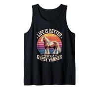Life is Better with A Gypsy Vanner Equestrian Tank Top
