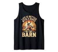 Life is Better with a Horse in the Barn Equestrian Tank Top