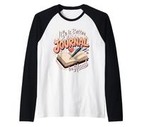 Life is Better with a Journal in Hand Journaling Writing Raglan Baseball Tee