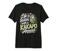 Life is Better with a Kakapo Around Parrot Wildlife Premium T-Shirt