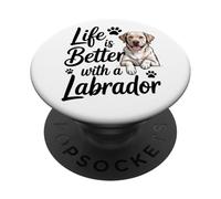 Life is Better With A Labrador, Yellow Lab Retriever PopSockets Adhesive PopGrip