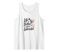 Life is Better with A Labrador, Yellow Lab Retriever Tank Top