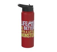 Life is Better with A Little Monster Stainless Steel Insulated Water Bottle