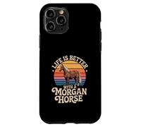Life Is Better With A Morgan Horse Retro Sunset Case for iPhone 11 Pro