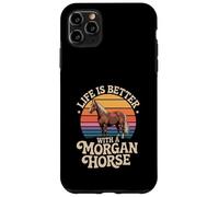Life Is Better With A Morgan Horse Retro Sunset Case for iPhone 11 Pro Max