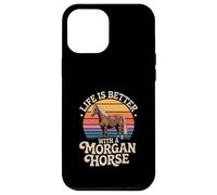 Life Is Better With A Morgan Horse Retro Sunset Case for iPhone 12 Pro Max
