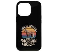 Life Is Better With A Morgan Horse Retro Sunset Case for iPhone 13 Pro