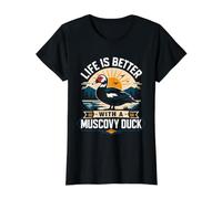 Life is Better with A Muscovy Duck Value Graphic T-Shirt, Women, Black, M