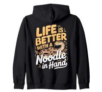 Life Is Better With a Noodle in Hand Snake Python Zip Hoodie