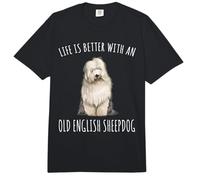 Life is Better with A Old English Sheepdog Dog Lover Comfort Colors Adult Heavyweight T-Shirt