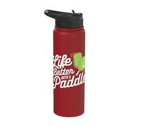 Life is Better with A Paddle Pickleball Fun Stainless Steel Insulated Water Bottle