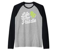 Life is Better with A Paddle Pickleball Raglan Baseball Tee