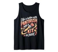 Life is Better with a Paintbrush and Glue Model Building Tank Top
