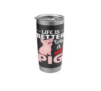 Life is Better with A Pig Stainless Steel Insulated Tumbler