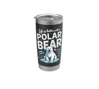 Life is Better with a Polar Bear Arctic Stainless Steel Insulated Tumbler