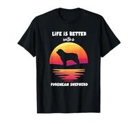Life is Better with a Pyrenean Shepherd Design Art T-Shirt