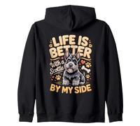 Life Is Better With a Scottie by My Side Scottish Terrier Zip Hoodie