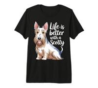Life is Better with a Scotty Cute Scottish Terrier Dog Lover Premium T-Shirt