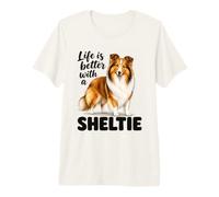 Life is Better with A Sheltie Shetland Sheepdog Lover Premium T-Shirt