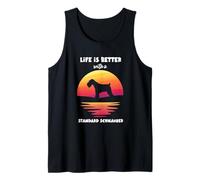 Life is Better with a Standard Schnauzer Sunset Design Tank Top