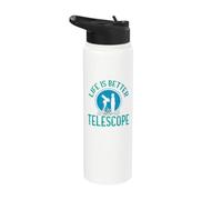 Life is Better with A Telescope Astronomy Kosmos Telescope Stainless Steel Insulated Water Bottle