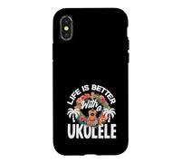 Life Is Better With A Ukulele Hawaiian Music Player Case for iPhone X/XS