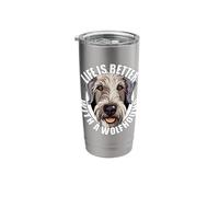 Life is Better with a Wolfhound Stainless Steel Insulated Tumbler
