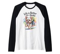Life is Better with a Yorkie Raglan Baseball Tee