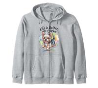 Life Is Better with a Yorkie Zip Hoodie
