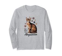 Life is Better with an Abyssinian, Sl rown Cat Long Sleeve T-Shirt