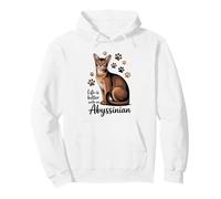 Life is Better with an Abyssinian, Sl rown Cat Pullover Hoodie