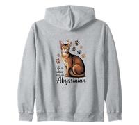 Life is Better with an Abyssinian, Sl rown Cat Zip Hoodie