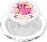 Life Is Better With An Iggy Retro Italian Greyhound PopSockets PopGrip for MagSafe
