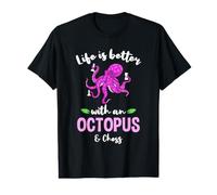 Life is Better with an Octopus and Chess Value Graphic T-Shirt