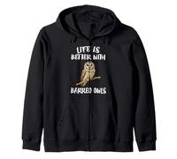 Life Is Better With Barred Owls Birds Zip Hoodie