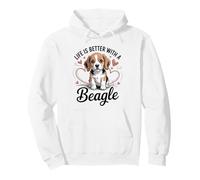Life Is Better With Beagle Dog Lover Design Funny Pullover Hoodie