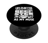 Life Is Better With Beef Stew As My Muse Meat Lover PopSockets Adhesive PopGrip