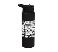 Life is Better with Beef Stew As My Muse Meat Lover Stainless Steel Insulated Water Bottle