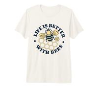 Life is Better with Bees - Beekeeping for Earth Day Premium T-Shirt