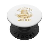 Life Is Better With Bees, World/Earth Day, Save The Planet PopSockets Adhesive PopGrip