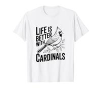 Life is Better with Cardinals Value Graphic T-Shirt, Men, White, S