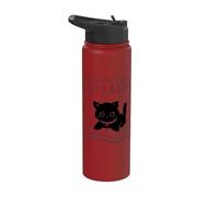 Life is Better with Cats & Books Lover Book Nerd Librarian Stainless Steel Insulated Water Bottle