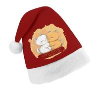 Life Is Better With Cats Christmas Hats Patterned Santa Hat New Year Festive Holiday Party Supplies Adult