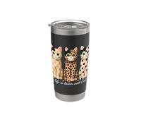 Life is Better with Cats Leopard Polka Dot Plaid Pattern Stainless Steel Insulated Tumbler