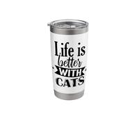 Life is Better with Cats Stainless Steel Insulated Tumbler